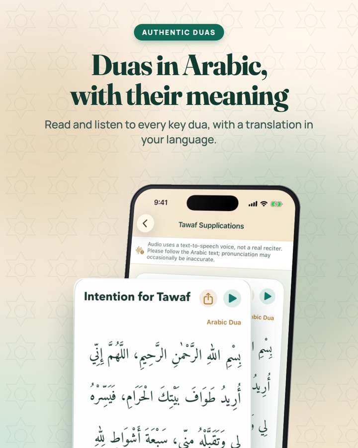Duas in Arabic with their meaning